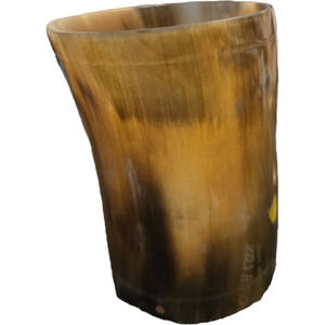 ​Faux Horn Polished Resin Shot Glass / Tumbler Tan Brown